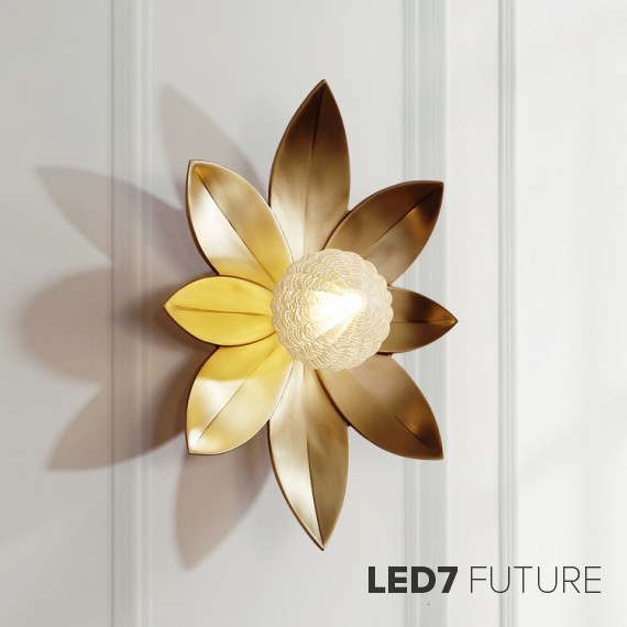 Loft Industry Modern - Gold Flower Wall